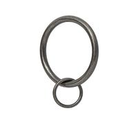 Ivilon Drapery Eyelet Curtain Rings - 1.7" Ring Loop for Hook Pins, Set of 14 - Pewter