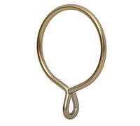 Ivilon Drapery Eyelet Curtain Rings - 2.3'' Metal Hooks Ring for Curtain Hook Pins, Set of 14 - Warm Gold