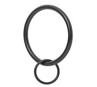 Ivilon Drapery Eyelet Curtain Rings - 2" Ring Loop for Hook Pins, Set of 14 - Black