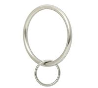 Ivilon Drapery Eyelet Curtain Rings - 2" Ring Loop for Hook Pins, Set of 14 - Brushed Nickel