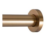 Ivilon Shower Curtain Rod - Flat End Cap Spring Tension Rods for Windows or Shower, 24 to 36 Warm Gold
