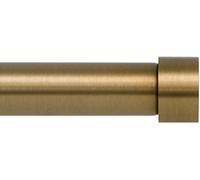 Ivilon Side Window Curtain Rod - End Cap Style Design 1 Inch Pole. 16 to 28 Inch Color Warm Gold