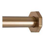 Ivilon Tension Curtain Rod - Hexagonal Spring Tension Rod for Windows or Shower, 24 to 36 Inch, Warm Gold