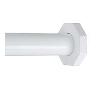 Ivilon Tension Curtain Rod - Hexagonal Spring Tension Rod for Windows or Shower, 36 to 54 Inch, White