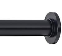 Ivilon Tension Curtain Rod - Spring Tension Rod for Windows or Shower, 36 to 54 Inch. Black