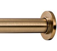 Ivilon Tension Curtain Rod - Spring Tension Rod for Windows or Shower, 54 to 90 Inch. Warm Gold
