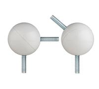 Ivilon White Bay Window Corner Connector for 5/8" to 1.1" Curtain Pole