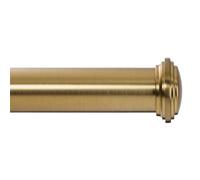 Ivilon Window Curtain Rod Decorative End Cap Design, 1 Inch Rod, 16 to 28 Inch (Side Curtain Rod) Warm Gold