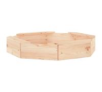 ivins 111cm wooden octagon kids sandbox - natural