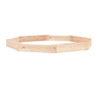 ivins 232cm wooden octagon kids sandbox - natural