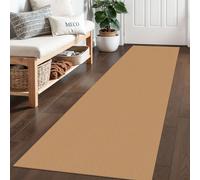 Ivissy Braided Runner Rug 2x6 Ft Washable Runners for Hallways Kitchen Runner Rug with Rubber Backing Cotton Entryway Runner Indoor, Woven Floor Carpet for Hall Kitchen Bedroom, Warm Tan