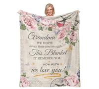 Ivivis Grandma Gifts Blanket 60"x50", Gifts for Grandma, Grandma Birthday Gifts, Mothers Day Christmas Birthday Gift for Grandma, Best First Time Grandma Gift from Grandchildren, Nana Grandmother Gift