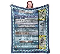 Ivivis to My Daughter Gift from Mom, Birthday Gifts for Daughter Adult, Christmas Valentines Day Mothers Day Graduation Gifts for Daughter, Bonus Daughter Gifts Ideas, Throw Blankets 60"x50"