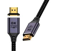 IVIVTOR Magnetic 8K HDMI Cable 1 m - HDMI 2.1 Cable Ultra High Speed 8K @ 60Hz 4K @ 120Hz 48Gbps eARC DTS:X 3D HDCP 2.2 & 2.3, Compatible with PS5/4/3 HDTV Blu-ray Player Monitor