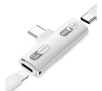 IVIVTOR USB-C to Light-ning Headphone Adapter - 2 in 1 Lighting Audio Adapter & 100W Fast Charging for Type-C Devices such as Laptops Tablets Smartphones - White