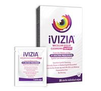 iVIZIA Eyelid Cleansing Wipes for Sensitive Eyelid Cleansing, Condom-Free, Micellar, No Rinse, Gentle Eye Makeup Remover, 20 Sterile Single-Use Wipes for Eyelids