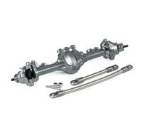 IVLAZLRG 1/10 RC Rock Crawler Aluminum Axle Black Gray Clear Compatible with Optional Overdrive Underdrive Gear SOA Compatible With Various Models(Front Axle Gray)