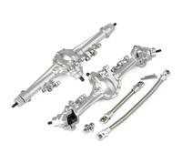 IVLAZLRG 1/10 RC Rock Crawler Aluminum Axle Black Gray Clear Compatible with Optional Overdrive Underdrive Gear SOA Compatible With Various Models(Front and Rear Clear)