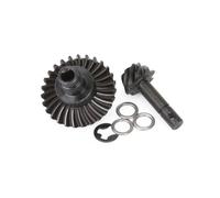 IVLAZLRG 1/10 RC Rock Crawler Aluminum Axle Black Gray Clear Compatible with Optional Overdrive Underdrive Gear SOA Compatible With Various Models(27T 8T Gear)