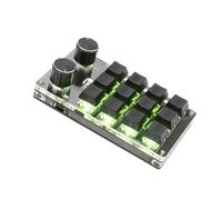 IVLAZLRG 3 6 12 Key Macro Keyboard With RGB Custom Knob Compatible with Copy Paste Photoshop HotPlug Programmable Keypad Compatible With Most Devices(K12-Black-BT-RGB)