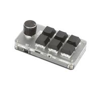 IVLAZLRG 3 6 12 Key Macro Keyboard With RGB Custom Knob Compatible with Copy Paste Photoshop HotPlug Programmable Keypad Compatible With Most Devices(K06-Black-BT)
