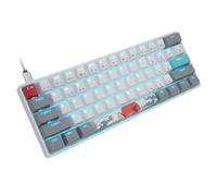 IVLAZLRG 60 Percent RGB Backlit Keyboard With Hot-Swappable Optical Switches Translucent PBT Keycaps Wired Design Compatible With Various Devices(Glacier Silver V1)
