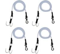 IVLAZLRG AMK 4Pcs 28in1 10Scale Elastic Tow Ropes With Hook And Kinetic Winch Straps Compatible With TRX6 Gen7 Gen8 RC Car Boat(Blue)