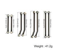 IVLAZLRG Black Coated Brass Skid Plate Steering Knuckle Set Compatible With 1 18 Scale RC Crawler Models Front Rear Outer Portal Diff Covers Fits Ascent 18 And Similar Vehicles(Links Rod)