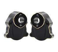 IVLAZLRG Black Coated Brass Skid Plate Steering Knuckle Set Compatible With 1 18 Scale RC Crawler Models Front Rear Outer Portal Diff Covers Fits Ascent 18 And Similar Vehicles(C)