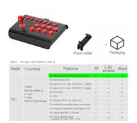 IVLAZLRG Wireless Retro Arcade Game Controller Joystick Compatible with PS3 Android Mobile Compatible With Various Devices(Black)