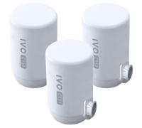IVO Faucet Filter Cartridge Replacement - Value Pack of 3 - NSF-Approved Filtration Technology - Remove Chlorine, Rust, Sediments, Sand & Impurities Down to 0.1 Micron - Good for 12 Months