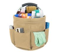 IVODEELA Cleaning Caddy Organiser, Multi-Pocket, Large Capacity, Easy To Clean and Carry, Khaki