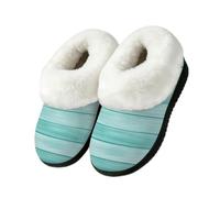 Ivolege Rustic Wood Planks House Slippers for Women