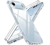 ivoler 3 in 1 Camera Cover for iPhone Air 6.5-Inch Case, 2 Pack Tempered Glass Screen Protector, Slim Soft TPU Shockproof Anti-Scratch Silicone - Clear