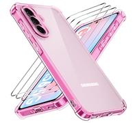 ivoler 3 in 1 Cover for Samsung Galaxy A56 5G Case with 2 Pack Screen Protector, Military Anti-Shock Protective - Translucent Pink