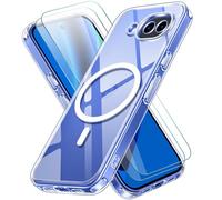 ivoler 3-in-1 Magnetic Case for Google Pixel 10a with 2 Pack Screen Protector, Military-Grade Protection, Shockproof Cover-Clear