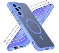 ivoler 3-in-1 Magnetic Case for Samsung Galaxy A57 5G with 2 Pack Screen Protector, Military-Grade Protection, Shockproof Cover-Light Blue