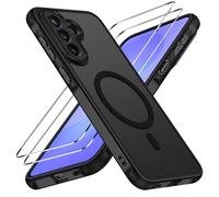 ivoler 3-in-1 Magnetic Case for Samsung Galaxy A57 5G with 2 Pack Screen Protector, Military-Grade Protection, Shockproof Cover-Black