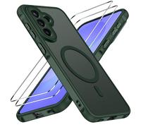 ivoler 3-in-1 Magnetic Case for Samsung Galaxy A57 5G with 2 Pack Screen Protector, Military-Grade Protection, Shockproof Cover-Dark Green