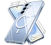 ivoler 3-in-1 Magnetic Case for Samsung Galaxy S25 5G with 2 Pack Screen Protector, Military-Grade Protection, Shockproof Cover-Clear