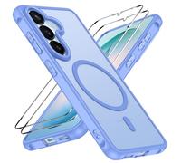 ivoler 3-in-1 Magnetic Case for Samsung Galaxy S26 5G with 2 Pack Screen Protector, Military-Grade Protection, Shockproof Cover-Light Blue