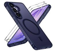 ivoler 3-in-1 Magnetic Case for Samsung Galaxy S26 Plus/ S26+ with 2 Pack Screen Protector, Military-Grade Protection, Shockproof Cover-Dark Blue