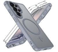 ivoler 3-in-1 Magnetic Case for Samsung Galaxy S26 Ultra with 2 Pack Screen Protector, Military-Grade Protection, Shockproof Cover-Gray