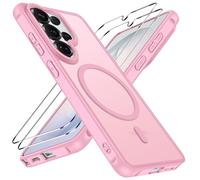 ivoler 3-in-1 Magnetic Case for Samsung Galaxy S26 Ultra with 2 Pack Screen Protector, Military-Grade Protection, Shockproof Cover-Pink