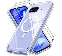 ivoler 3-in-1 Magnetic Case forGoogle Pixel 9a with 2 Pack Screen Protector, Military-Grade Protection, Shockproof Cover-Clear