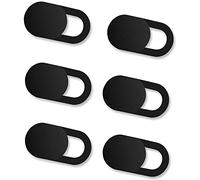 ivoler [6 Pack] Webcam Cover Slider for Privacy, 0.027in Ultra Thin Design Web Camera Cover Slide for Laptop, Desktop, PC, Tablet, Smartphone and More - (Black)