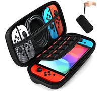 ivoler Carry Case for Nintendo Switch, Black Protective Portable Hard Shell Pouch Carrying Travel Game Bag