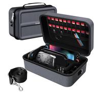 ivoler Carrying Storage All in One Case for Nintendo Switch 2 (2025),Portable Travel All Protective Hard Messenger Bag Soft Lining 20 Games for Switch 2 Console Pro Controller Accessories Dark Grey