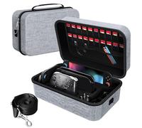 ivoler Carrying Storage All in One Case for Nintendo Switch 2, Portable Traveler Deluxe Carrying-All Protective Hard Messenger Bag Soft Lining Pouch 20 Games for Console & Accessories, Grey
