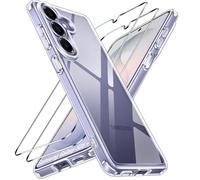 ivoler Case for Samsung Galaxy S26 Plus 6.7” with 2 Pack Tempered Glass Screen Protector, [Military Grade Protection] Slim Phone Bumper Cover Clear [Anti-Scratch] [Non-Yellowing]